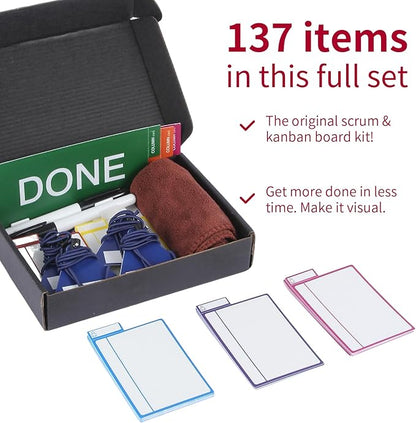Scrum Board Tool Kit Magnetic Kanban Board, Office Task Management System - Image 6