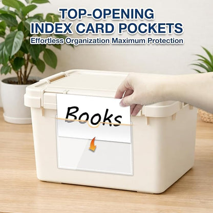 H4D 48 Pack Labels for Storage Bins, Tote Label Pockets for Organizing Storage - Image 9
