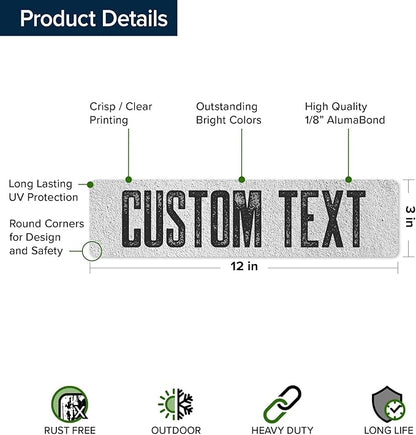 Custom Sign, Custom Street Sign, 11 Font Colors, 13 Font Styles, 4 Hole Options - Image 6