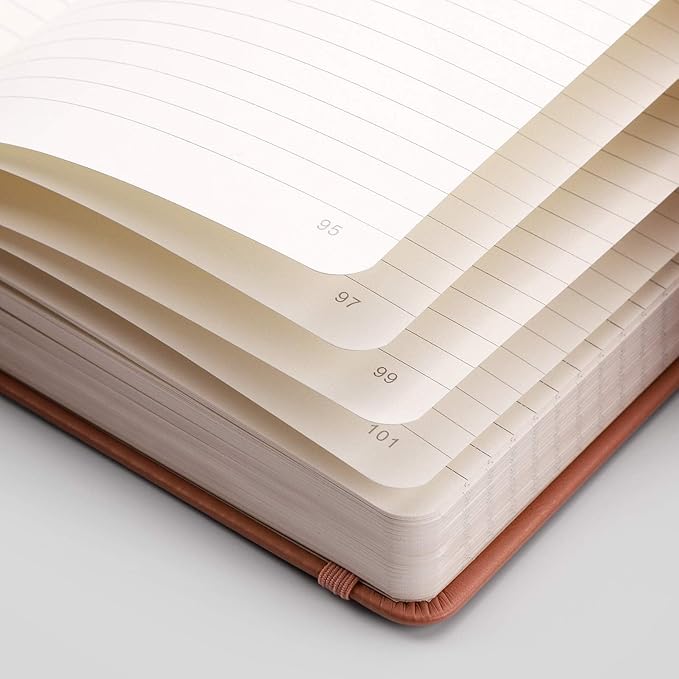 EMSHOI College Ruled Notebook-120gsm Thick Paper, 256 Numbered Pages Lined - Image 4