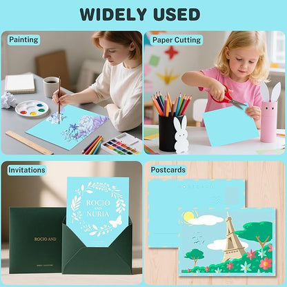 Cardstock 8.5 X 11, 40 Sheets Light Blue Card Stock, 75lb/ 200gsm Copy Paper - Image 7