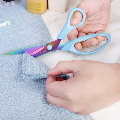 Zicolu 8.5" Scissors All Purpose, Titanium Coating Sharp Blade, Soft - Image 6