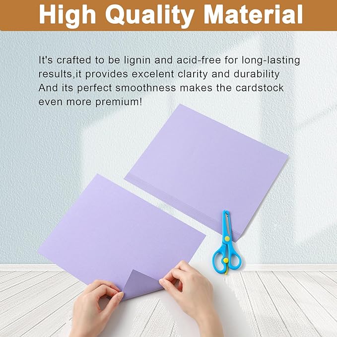 Silunkia 300 Sheets Purple Cardstock 8.5 x 11 Certificate Paper, 75lb Premium - Image 4