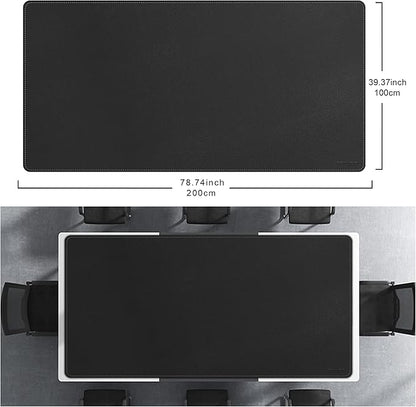 CENNBIE MAX200 78.7" x 39.4" Leather Desk Mat Protector, Extra Large Leather - Image 2