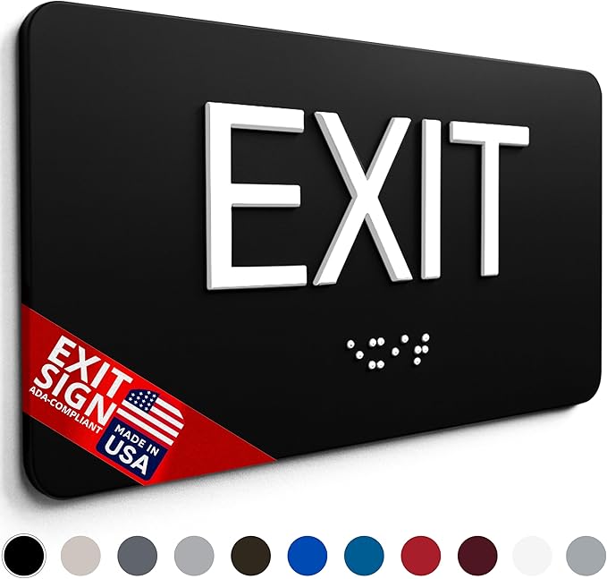 ADA Compliant Exit Sign with Braille - Image 6