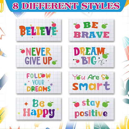 Dunzoom 100 Pcs Inspirational Pencil Erasers Bulk - Image 2