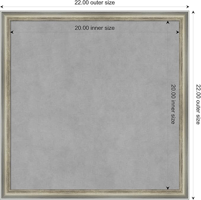 Amanti Art Silver Framed Magnetic Board 22x22 Medium Vision Board - Image 3