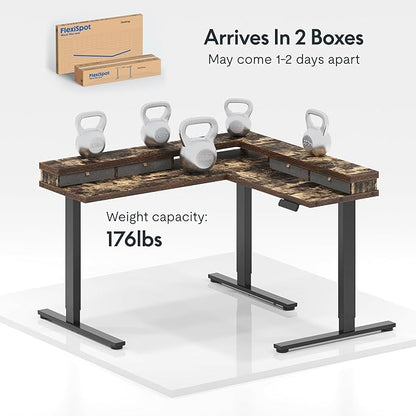 FLEXISPOT 63" L Shaped Standing Desk Electric Corner Table - Image 8