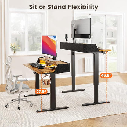 ErGear Standing Desk with LED Strip, 55″ x 28″ Electric Height Adjustable RGB - Image 5