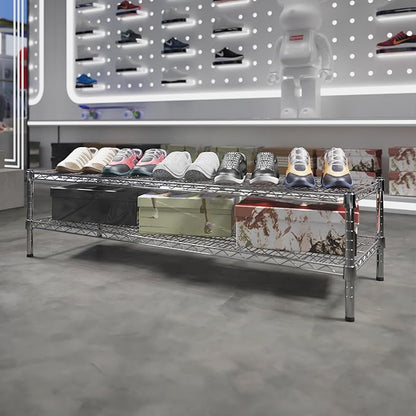 18" Deep x 54" Wide x 14" Height Wire Shelving Kit | 2-Tier | NSF Commercial - Image 2