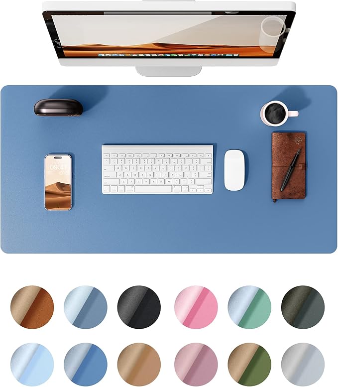 YSAGi Leather Desk Protector, Office Mat, Large Mouse Pad, Non-Slip PU Leather by YSAGi