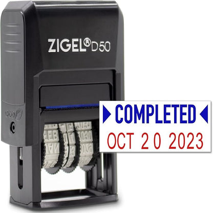 ZIGEL D50 Date Stamp with Completed by ZIGEL