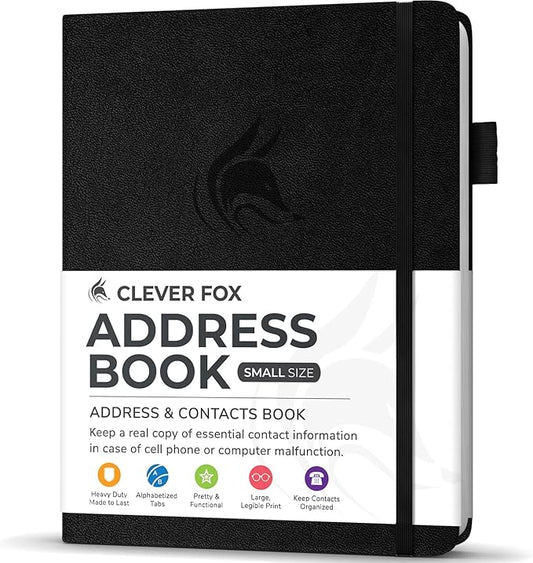 Clever Fox Address Book with alphabetic tabs by CleverFox