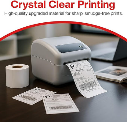 4" x 2" Direct Thermal Labels Roll, 10 Rolls, Compatible - Image 9