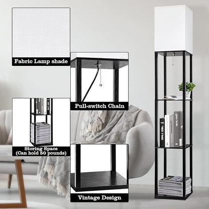 RUNTOP Floor Lamp with Shelves, Shelf Lamp with 3 Color Temperature LED Bulb - Image 5