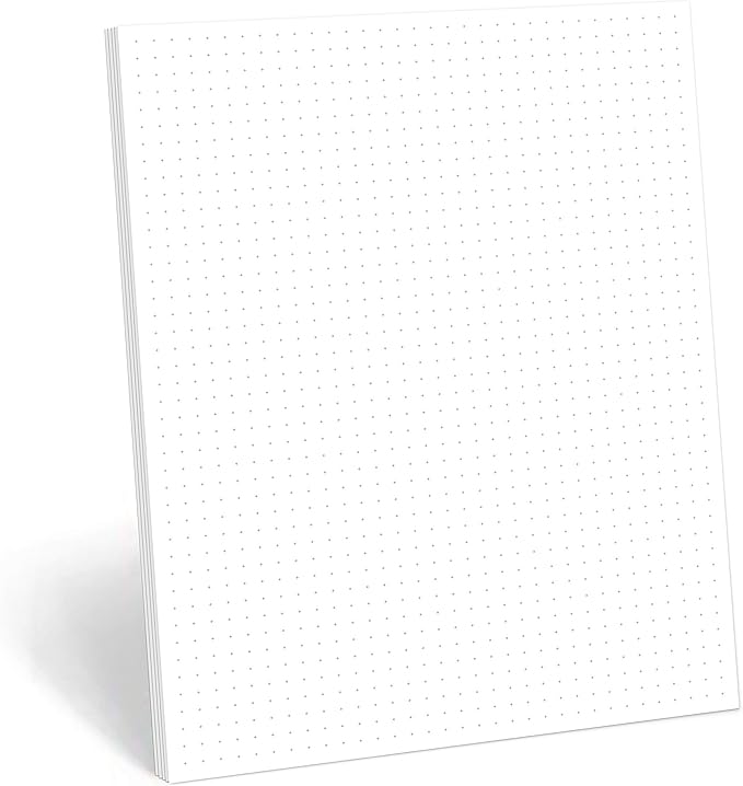 321Done Dot Cross Grid Graph Paper Notepad – Made in USA – 50 Sheets Dotted by 321Done