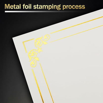 50 Sheets Gold Foil Border Certificate Paper, 8.5 x 11 Inch Letter Size - Image 5