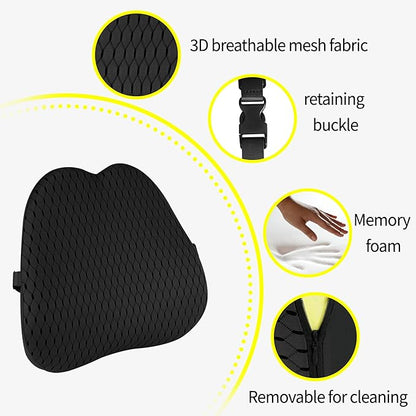 Lumbar Support Pillow for Office Chair, Memory Foam Back Lumbar Support Pillow - Image 4