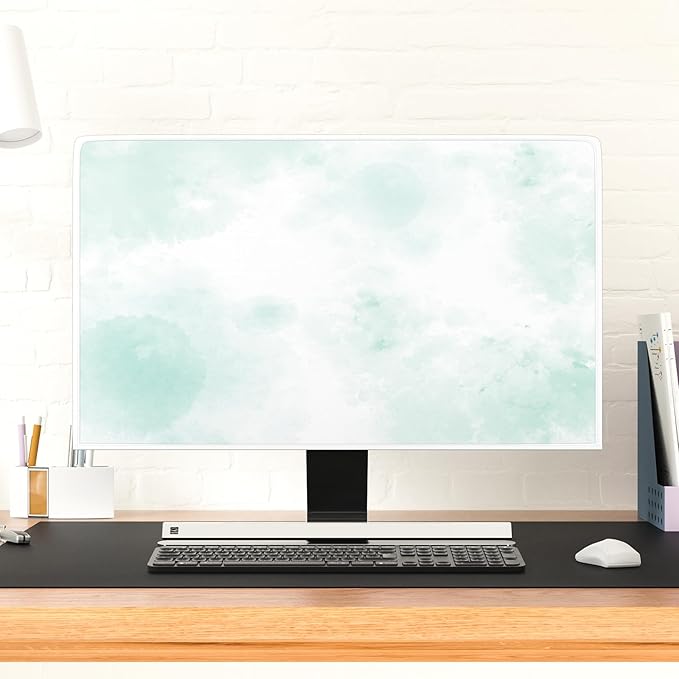 Baocicco Abstract Watercolor Waterproof TV Display Screen Cover 32 Inch Cyan - Image 4