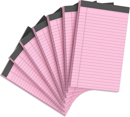 Aidunmis 7pcs Small Note Pads 5x8 Legal Pads Pink Notepad 5x8 College Ruled by Aidunmis
