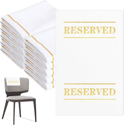 20 Pcs Reserved Chair Signs Cloth Church Placeholder Reserved Pew Signs Chair by XIISVINT