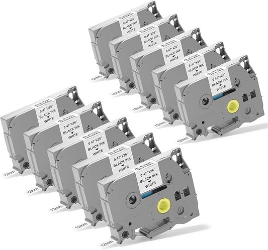 10pack TZe231 Replacement for Brother Label Maker Tape TZe TZ Tape 12mm 0.47 by Unknown