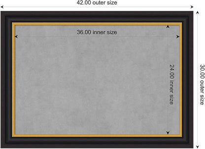 Amanti Art Black Framed Magnetic Board 30x42 Large Vision Board - Image 2