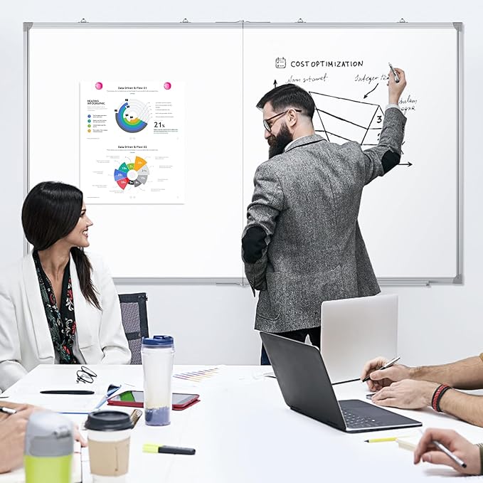 DOLLAR BOSS Large White Board 72 x 40 Inch Foldable Magnetic Whiteboard - Image 7