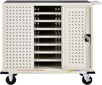 Global Industrial Mobile Storage & Charging Cart, 24 Laptop & Chromebook Device - Image 2