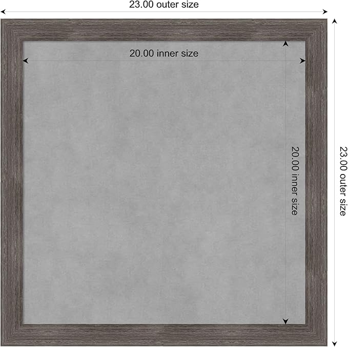 Amanti Art Grey Framed Magnetic Board 23x23 Medium Vision Board - Image 4