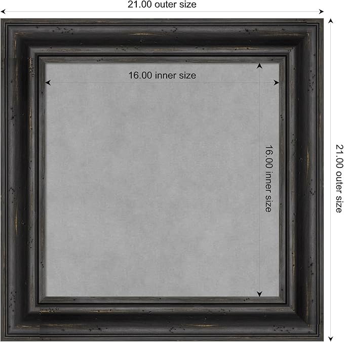 Amanti Art Black Framed Magnetic Board 21x21 Small Vision Board - Image 3
