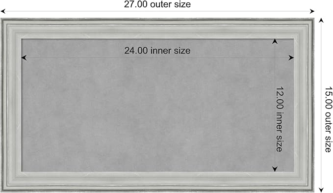 Amanti Art Silver Framed Magnetic Board 15x27 Small Vision Board - Image 4