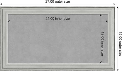 Amanti Art Silver Framed Magnetic Board 15x27 Small Vision Board - Image 4