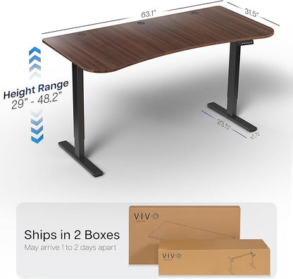 VIVO Electric 63 x 32 in Standing Desk, Memory Height Adjustment, 1B Series - Image 3
