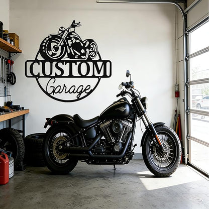 Custom Motorcycle Metal Signs Personalized Biker Name Sign Custom Garage Decor - Image 3