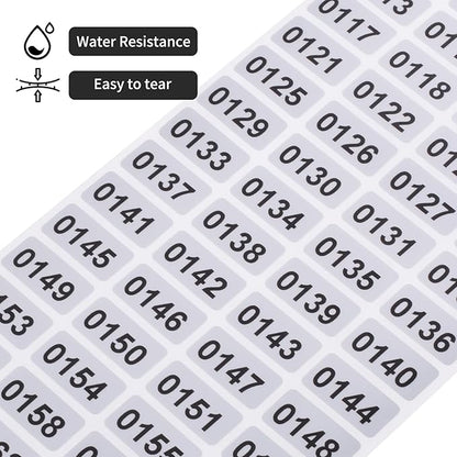 1-2000 Consecutive Number Inventory Stickers Self Adhesive Waterproof Labels - Image 3