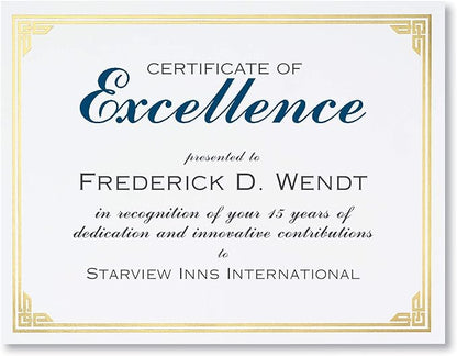 PaperDirect Gold on White Classic Specialty Certificates, 8½ x11, Foil Accents - Image 2