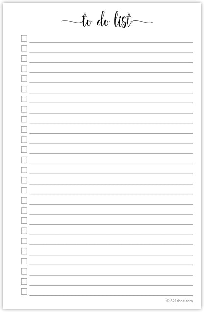 321Done To Do List Notepad for Planner Refill Pages – Made in USA by 321Done