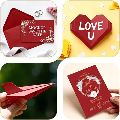 Red Cardstock 8.5" x 11 ", Valentine Day Cardstock Paper, 40 Sheets Red Card - Image 7