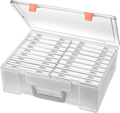 Photo Storage Box 4x6, 18 Inner Extra Large Organizer Acid-Free Photo Keeper by Gbivbe