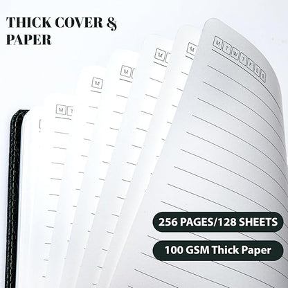 CAGIE Lined Journal for Women & Men, Tree Growth Ring Leather Bound Journal - Image 4