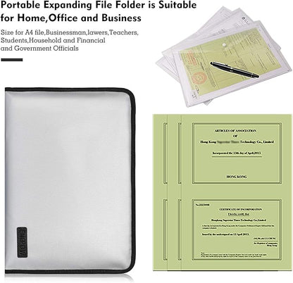 ENGPOW Expanding File Folder Important Document Organizer Fireproof and - Image 5