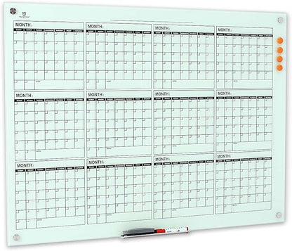 TSJ OFFICE Glass Calendar Whiteboard by TSJOFFICE