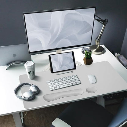 Bloss Leather Desk Pad and Keyboard Wrist Rest, Large Mouse Pad + Keyboard - Image 2