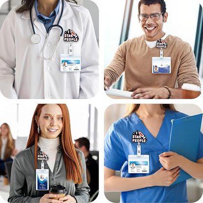 I Stab People Funny Nurse Badge Reel, Retractable ID Card Phlebotomist Badge - Image 4