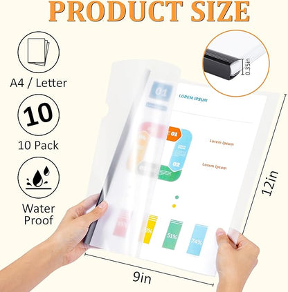 10 Pack Report Covers with Sliding Bar - Image 2