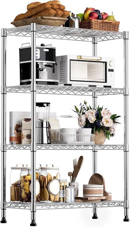 M MZG 1000 lbs Storage Shelving Steel Heavy Duty 4-Tier Utility Shelving Unit by MEIGAOPLASTICANDMETALHKCOLIMITED