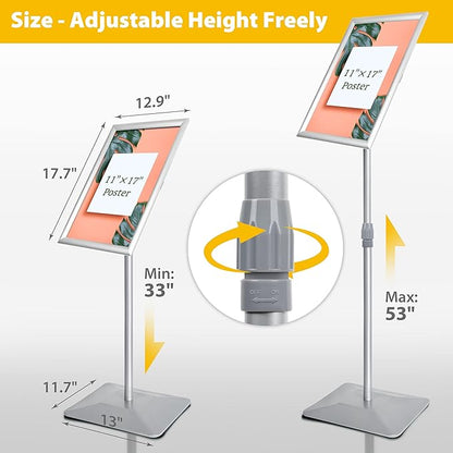 VAIIGO 11"x17" Pedestal Poster Sign Holder Stand - Image 3