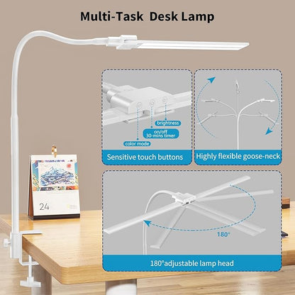 KableRika Desk lamp, Double Head LED Desk Lamp - Image 7