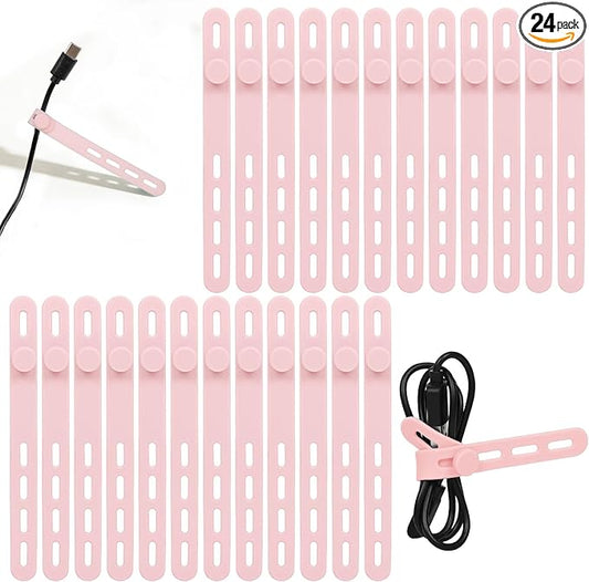 Donruby 24Pcs Silicone Cable Ties by Donruby